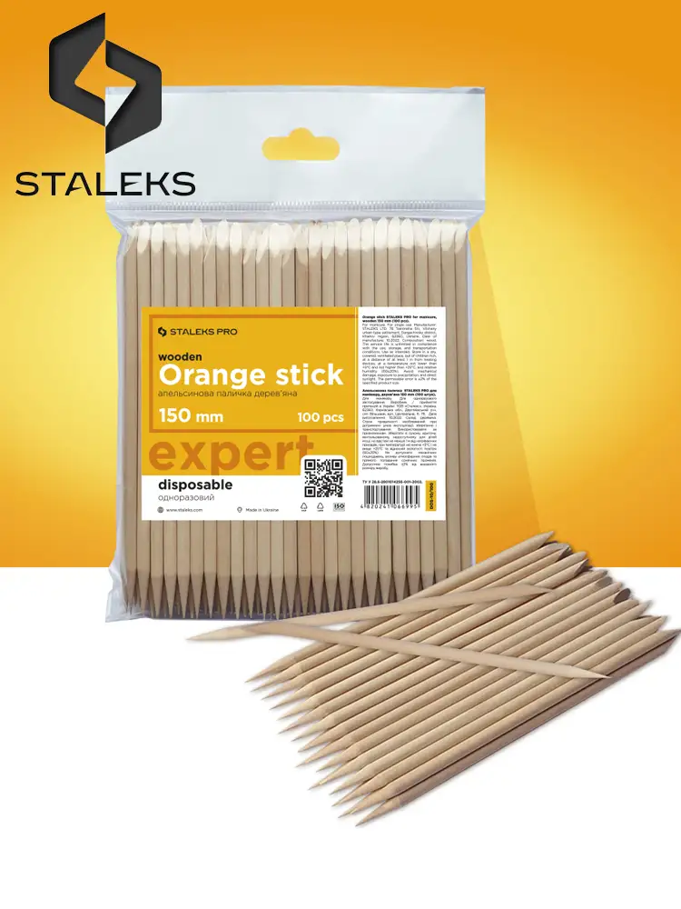 Staleks PRO Orange Wood Sticks DOS-10