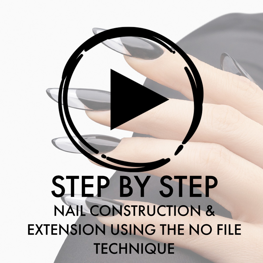 STEP BY STEP NAIL CONSTRUCTION EXTENSION USING THE NO FILE TECHNIQUE