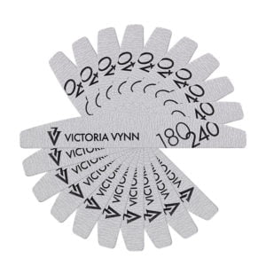 Victoria VYNN Lime à ongles blanche en forme de croissant 180/240, 10pcs