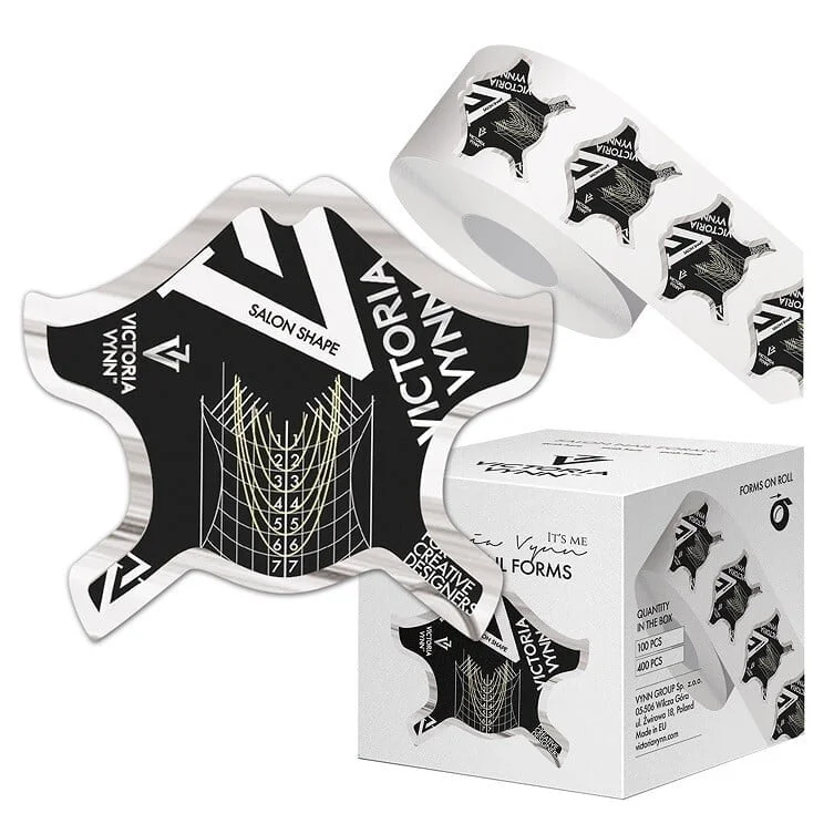 Victoria VYNN Salon Nail Forms Black 100 Pcs 2 salon nail forms black 100 szt