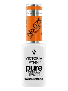 Best Burnt Orange Nails Victoria VYNN Pure Creamy Hybrid 075 Hot Orange