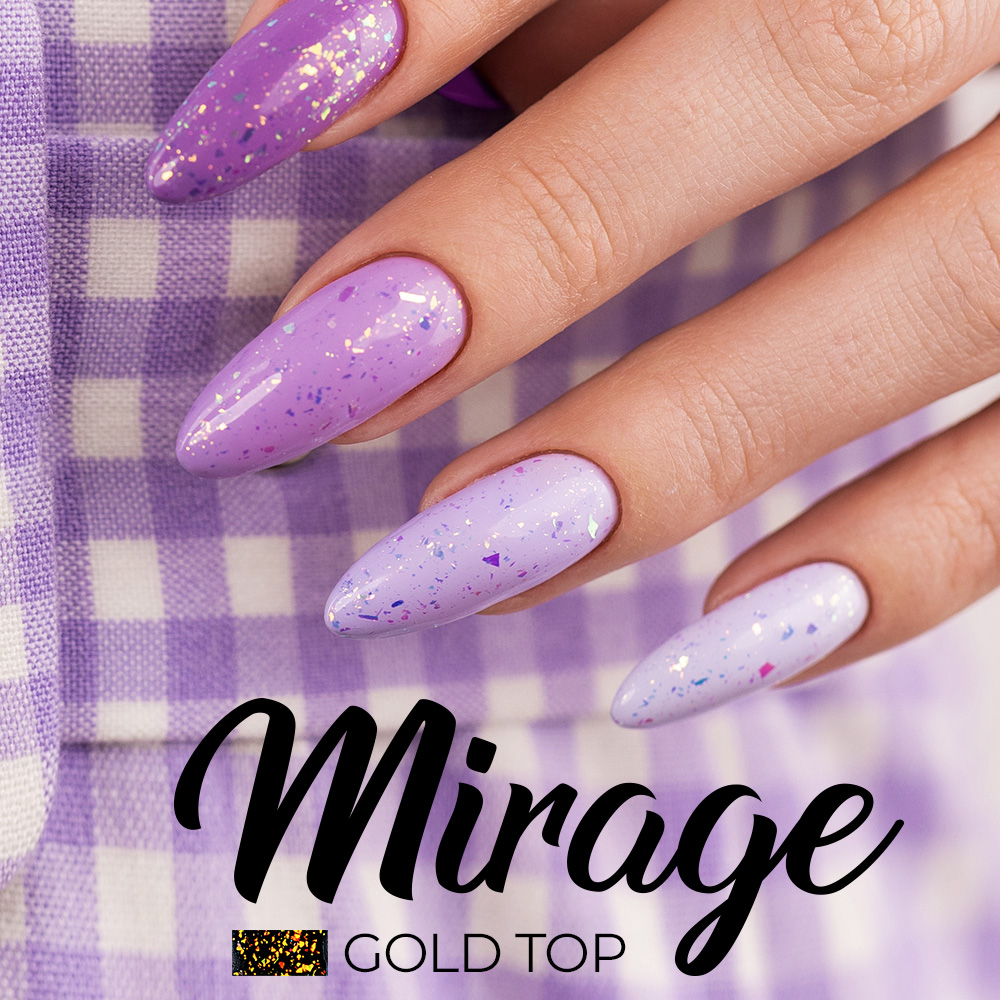 Glitter Top Coat Mirage Gold