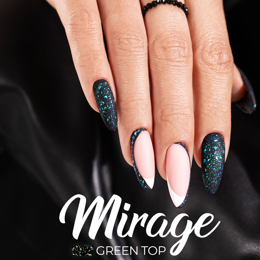 Glitter Top Coat Mirage Green 1 1