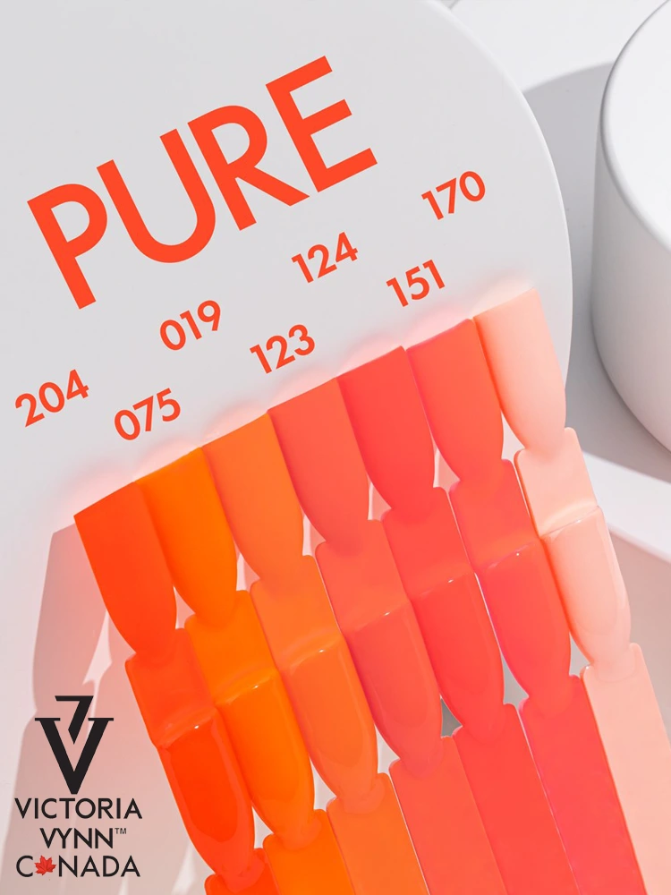 Perfect Orange Gel Nails Victoria VYNN Pure Creamy Hybrid 019 Perfect Orange 1 2