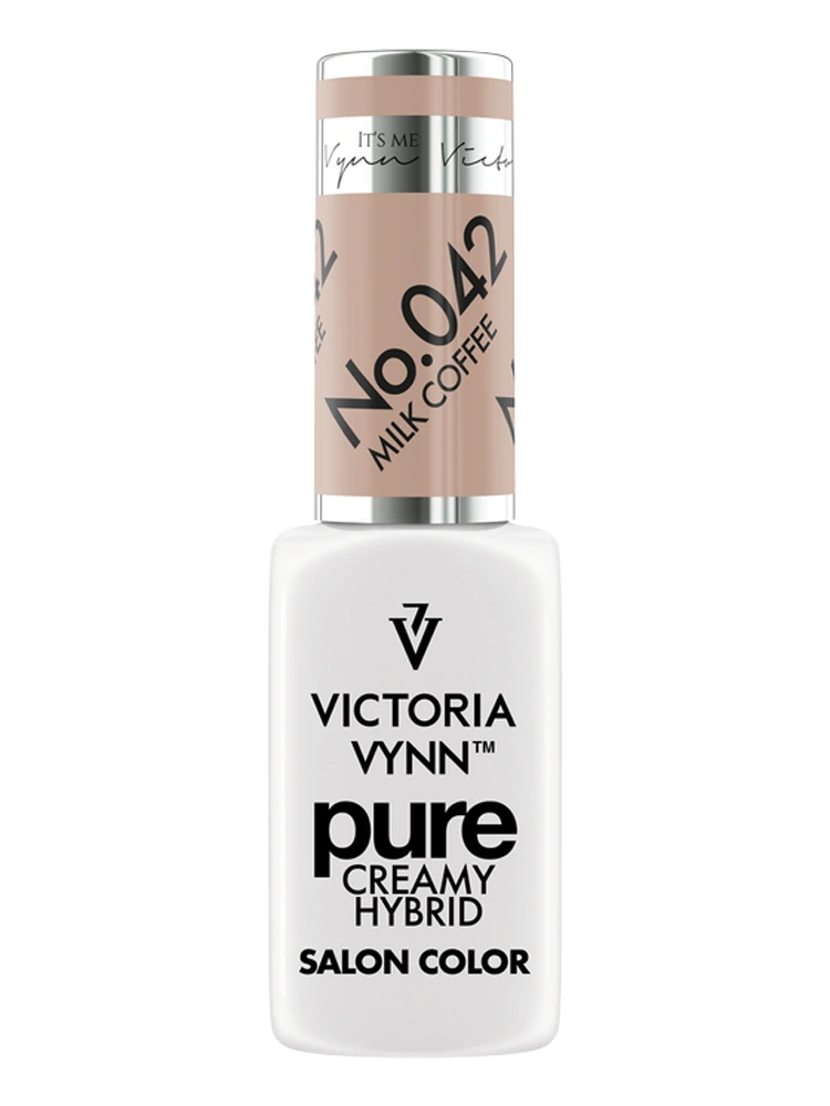 best light brown gel polish Victoria VYNN pure creamy hybrid 042 milk coffee