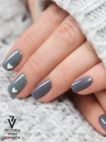 oria vynn dark grey nails pure creamy hybrid 094 Fashion Grey