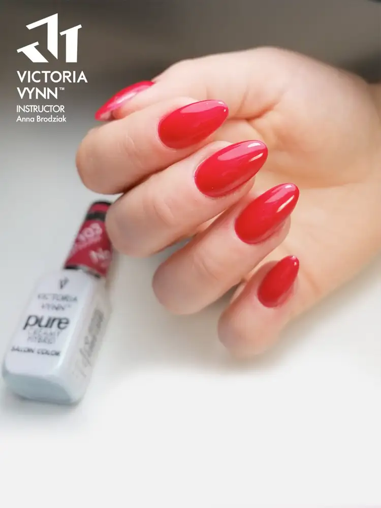 victoria vynn hot passionate fuchsia gel polish pure creamy 103 fiery fuchsia 1 3