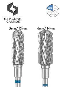 Staleks Best Carbide Cuticle Bit Rounded Cylinder Blue