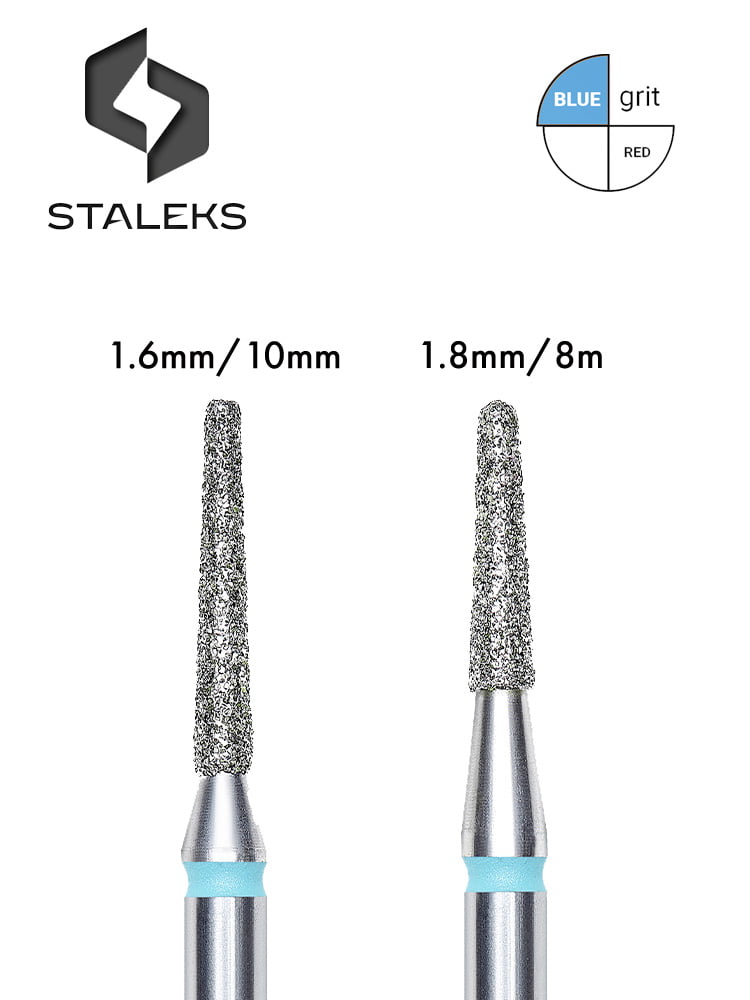 Staleks PRO Expert Diamond Nail Drill Bit "Frustum" 6 Frustum Blue