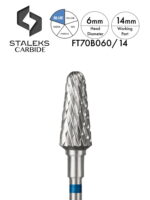 Staleks Best 100% Carbide Bits for Nails Frustum Blue 6mm