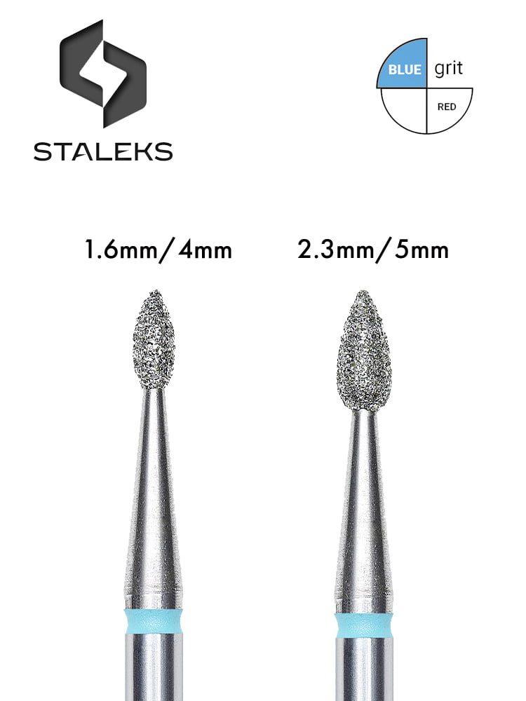 Staleks PRO Expert Diamond Nail Drill Bit "Drop" 6 Staleks Drop blue