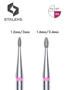 Staleks PRO Meilleur Forets à Ongles Rounded Bud rouge