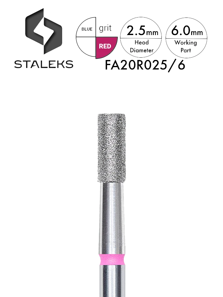 Staleks PRO Expert Diamond Nail Drill Bit "Cylinder" 4 cylinder new