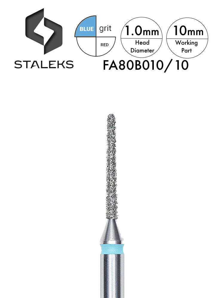 Staleks PRO Expert Diamond Nail Drill Bit "Needle" 6 needle blue