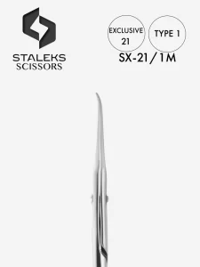 Staleks Super Fine Curved Cuticle Scissors Exclusive 21 Type 1