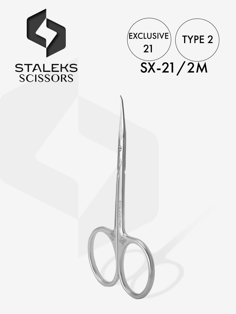 Staleks Super Fine Curved Cuticle Scissors Exclusive 21 Type 2