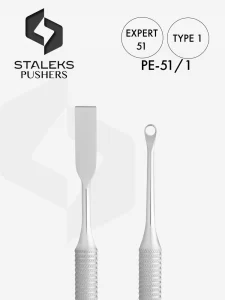 Staleks Best Professional Nail Cuticle Pusher and Loop Pusher Type 1