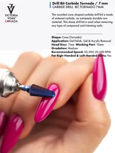 victoria vynn best carbide nail drill bits professional tornado 7mm