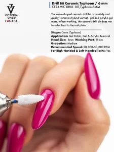 best professional ceramic nail drill bit Typhoon 6mm