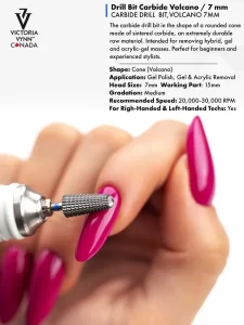 VICTORIA VYNN best professional carbide nail drill bit 7mm VOLCANO