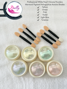 Nailly Professional Aurora Mermaid Powder Pigments (Pack of 6)