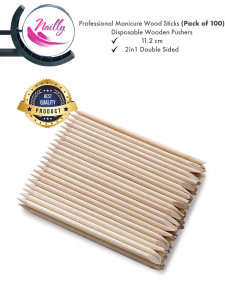 Bâtons de manucure professionnels en bois Nailly (paquet de 100)