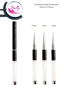Nailly Basic Professional Set of Nail Art Brushes (Pack of 3)