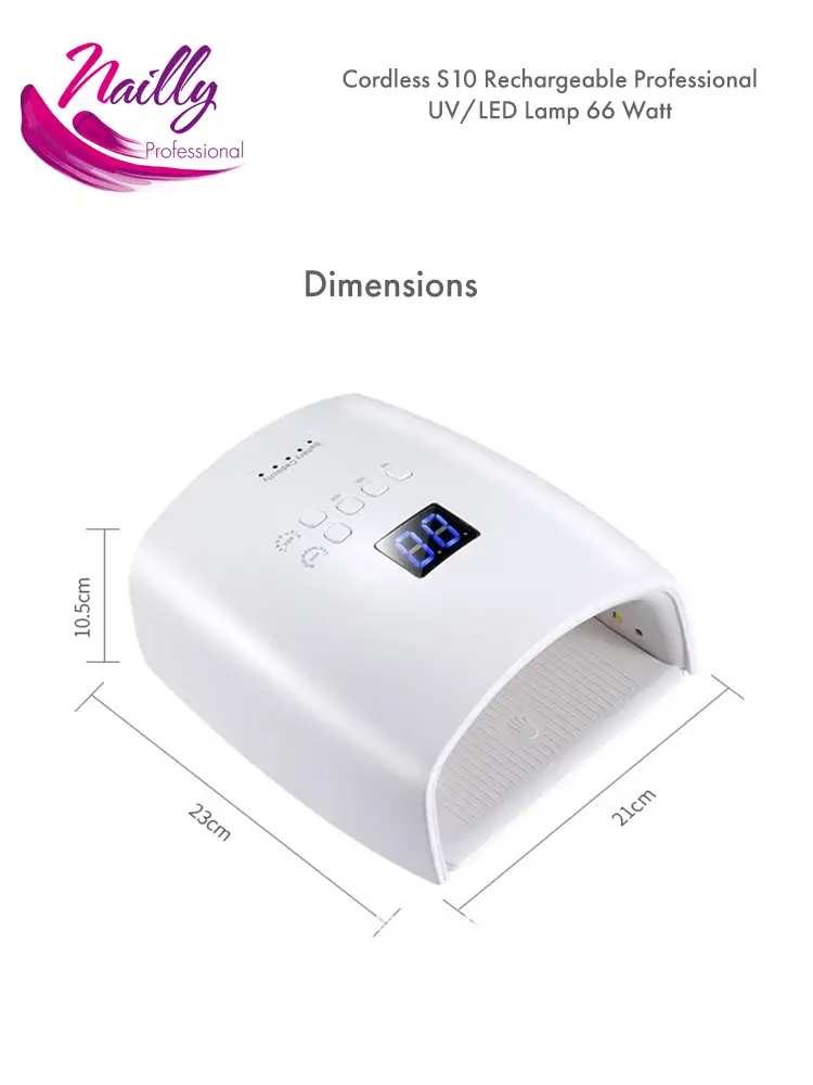 nailly professional Cordless uv led nail lamp 66watt 1 4