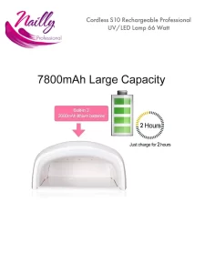 Nailly professional best cordless uv led nail lamp 66watt cordless
