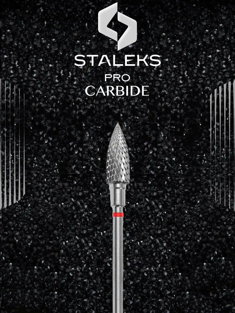 Staleks PRO Carbide Nail Drill Bit “Flame” 2 staleks pro flame carbide nail bit head diameter 5mm working part 13.5mm ft10r05013.5