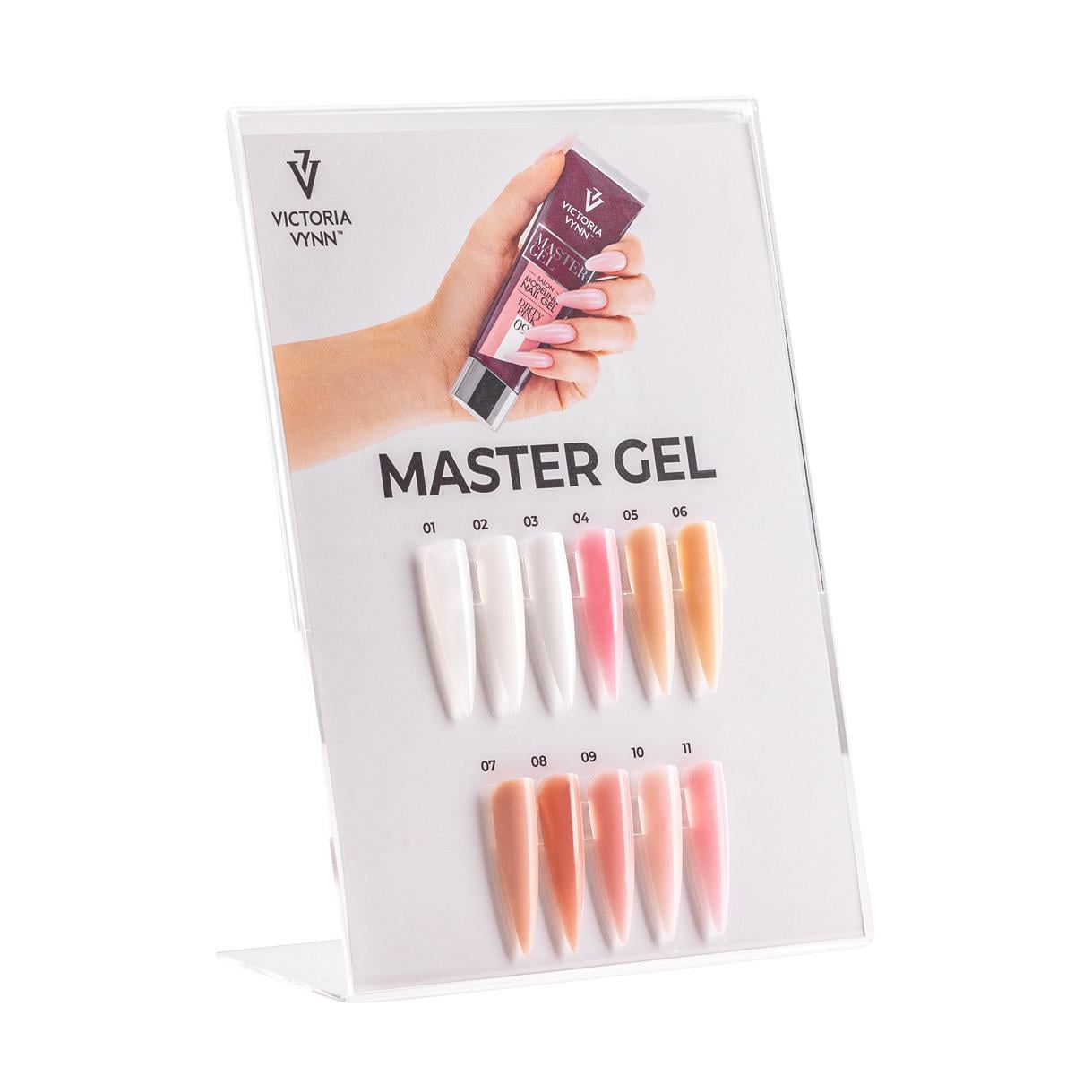 color chart display master gel