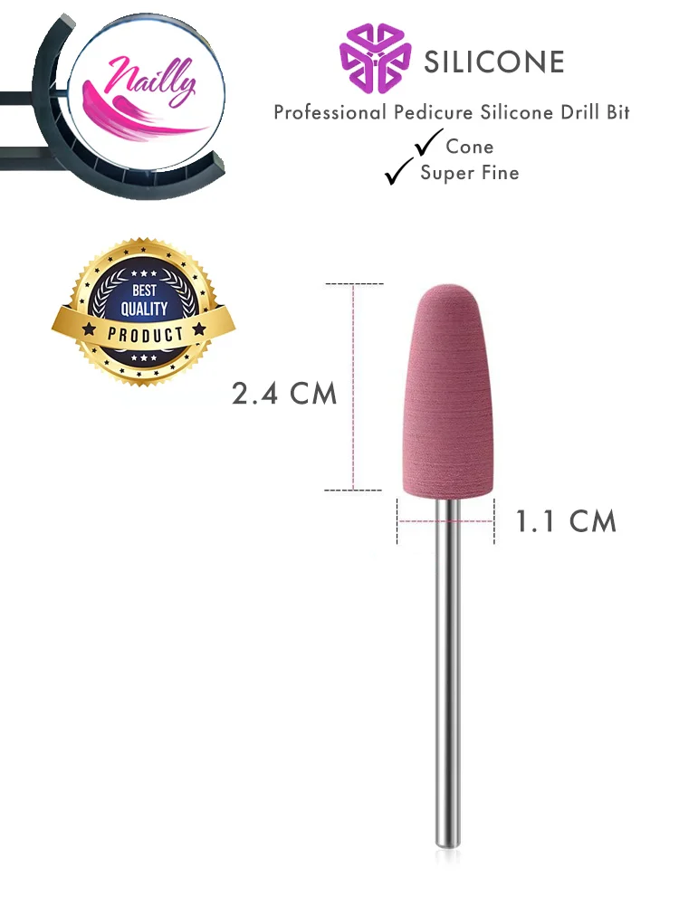 Nailly Professsional Silicone Pedicure Drill Bit 2 nailly professional silicone pedicure drill bit