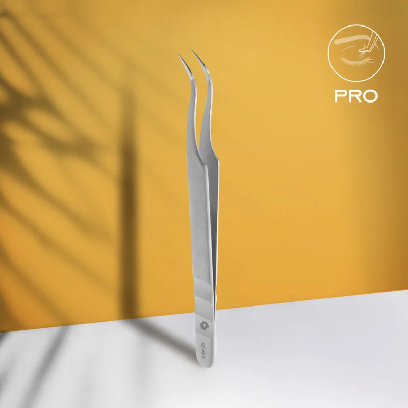 Staleks PRO Professional eyelash tweezers EXPERT 41 TYPE 1 (curved) 2 pinczet dlya resnicz te 41 1 800x800 1