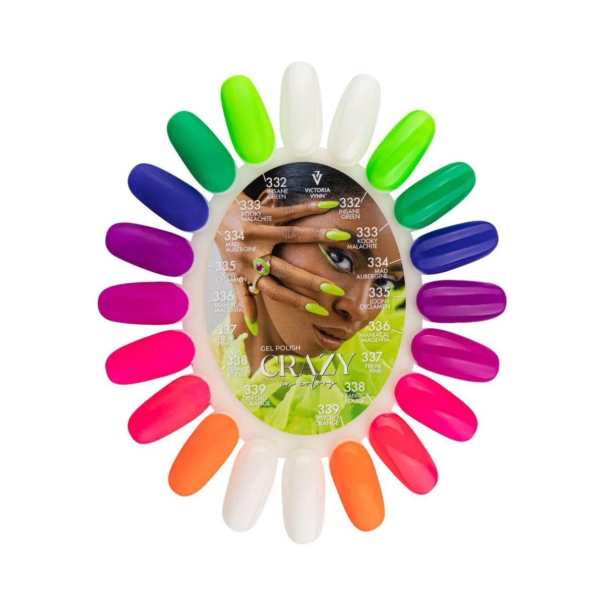 Victoria VYNN Color Chart Crazy in Colors Gel Polish 332-339 2 color chart gel polish 332 339