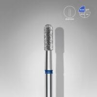 Staleks Diamond Nail Drill Bit, "Rounded Cylinder", Blue, Head Diameter 2.3mm, Working Part 6.5mm (FA30B023/6.5)
