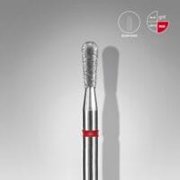Staleks Diamond Nail Drill Bit "Match", Red, Head Diameter 2.3mm, Working part 5mm (FA120R023/5)