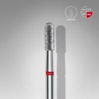Staleks Diamond Nail Drill Bit, "Rounded Cylinder", Red, Head Diameter 2.3mm, Working Part 6.5mm (FA30R023/6.5)