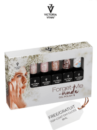 Victoria VYNN 5 Pack Forget me Nude Gel Polish 404-407 and Top Coat Oh! My Gloss 8ml Free