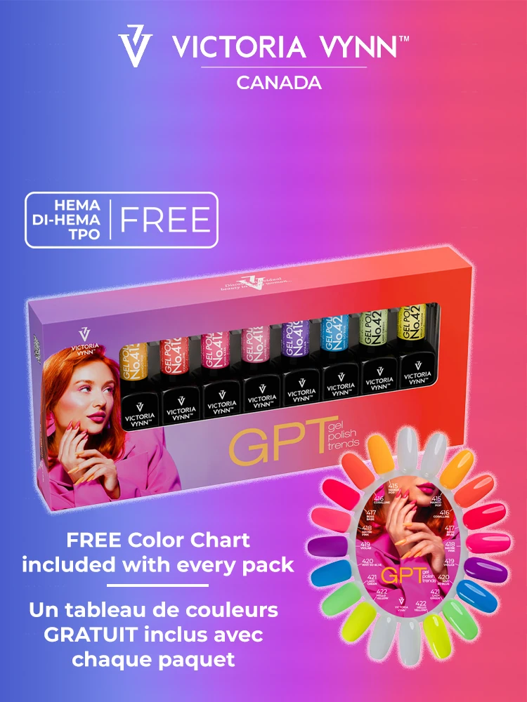 victoria vynn gpt gel polish 8 pack with color chart