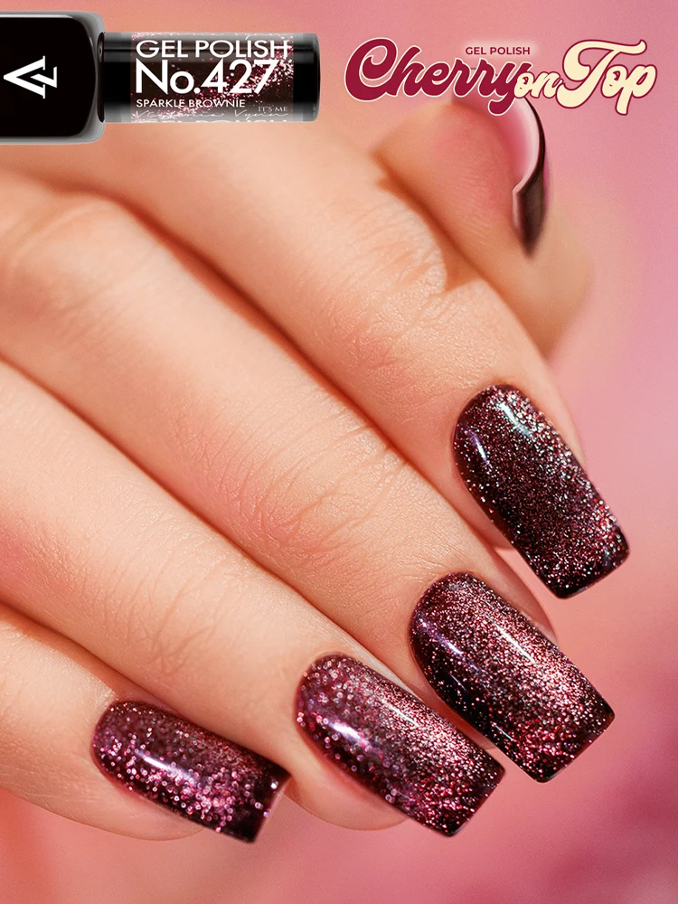 victoria vynn salon gel polish cherry on top collection sparkle brownie 427 1 1