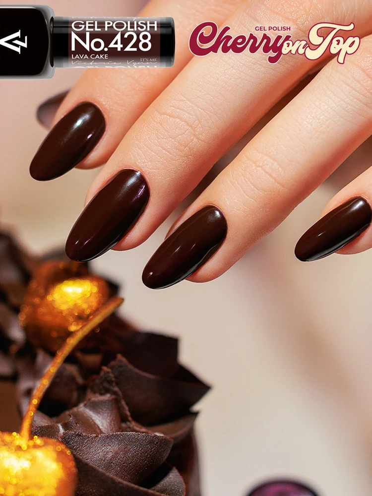 victoria vynn salon gel polish cherry on top collection sparkle brownie 428 lava cake 1 1