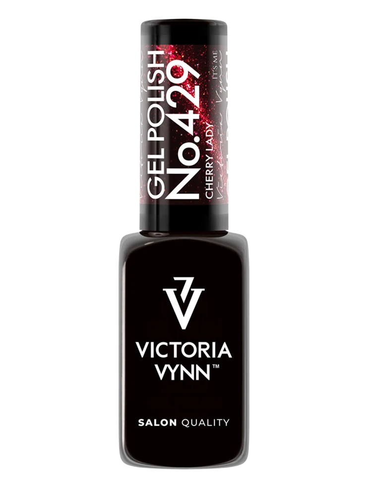 victoria vynn salon gel polish cherry on top collection sparkle brownie 429 cherry lady