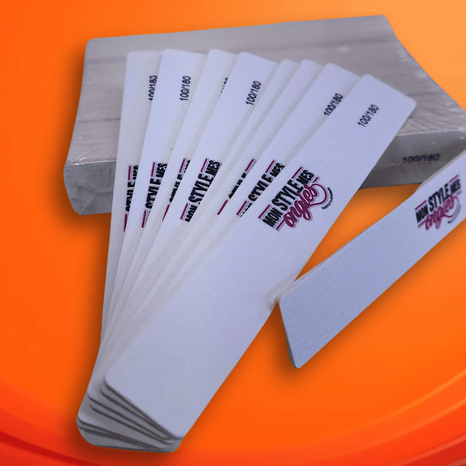 MSMO Thin Square Nail Files 100/180 (Pack of 50) 2 nail file carre 100180