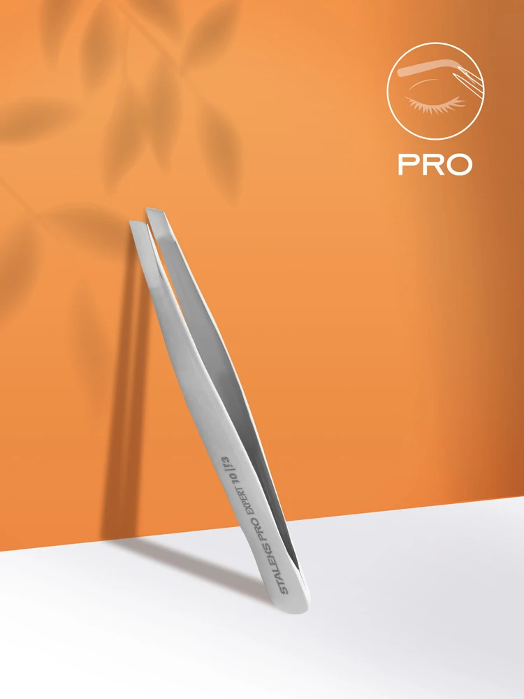 Staleks Eyebrow tweezers EXPERT 10 TYPE 3 (wide beveled) 2 eyebrow tweezers expert 10 type 3 wide beveled