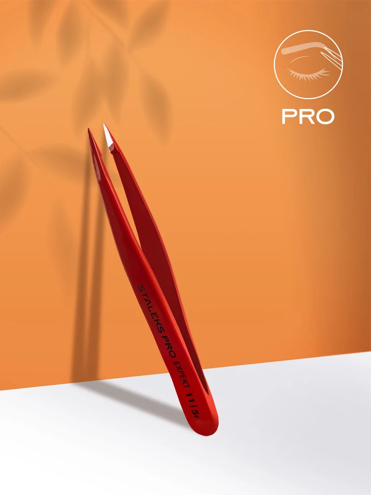 eyebrow tweezers red expert 11 type 5r point