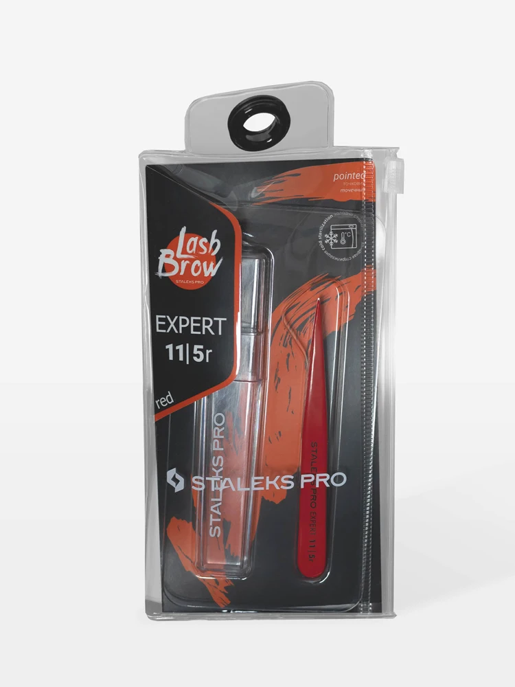 eyebrow tweezers red expert 11 type 5r point 1 3