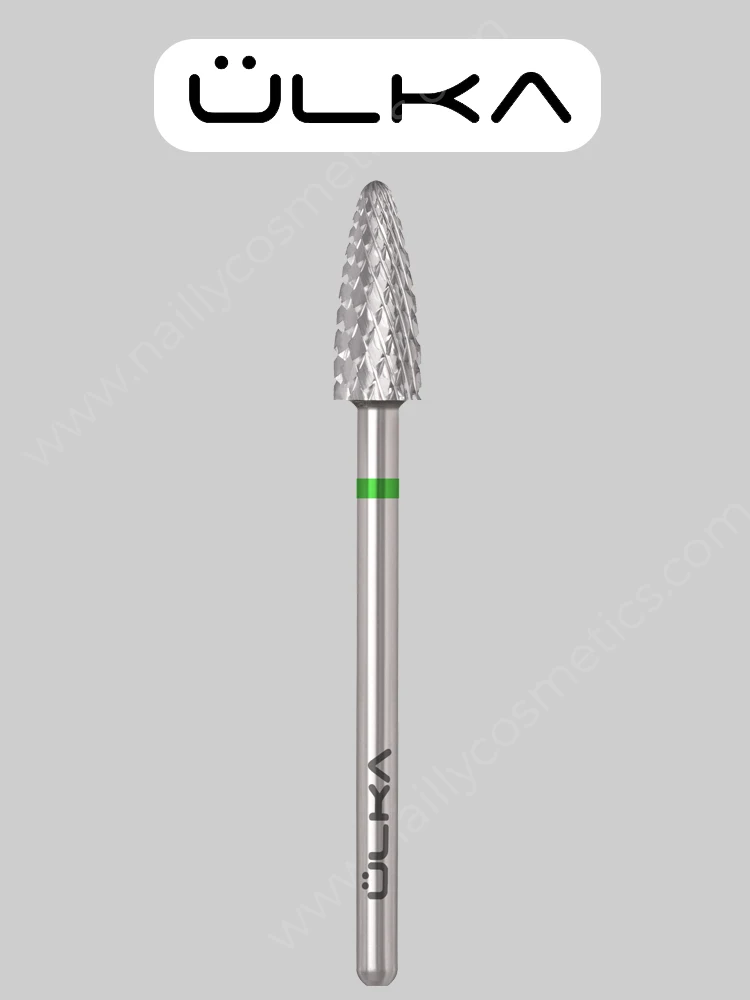 ulka carbide nail drill bit corn green head diameter 5.0 mm working part 13 mm c513 c