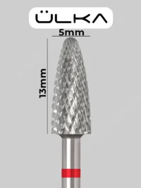 ÜLKA Carbide nail drill bit corn red head diameter 5.0 mm : working part 13 mm (C513-F)