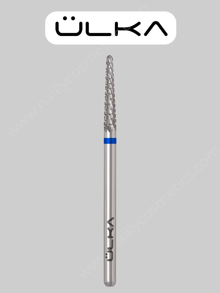 ÜLKA Carbide nail drill bit needle blue head diameter 2.3 mm / working part 14 mm (C2314-M) 2 ulka carbide nail drill bit needle blue head diameter 2.3 mm working part 14 mm c2314 m 1