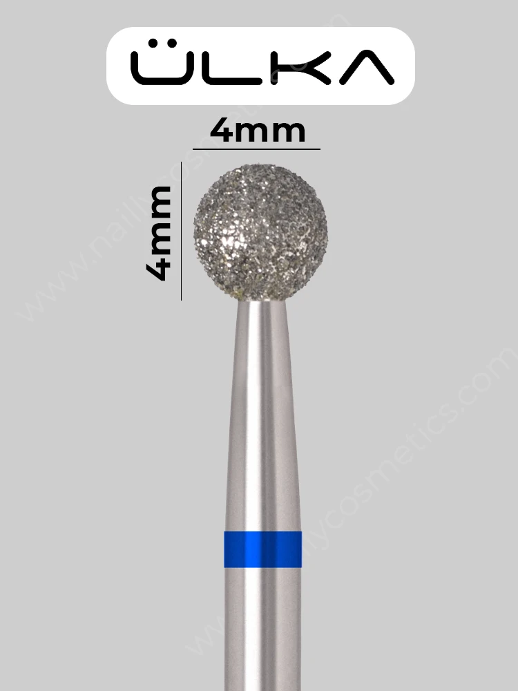 ulka diamond nail drill bit ball blue head 4 mm – b040 m